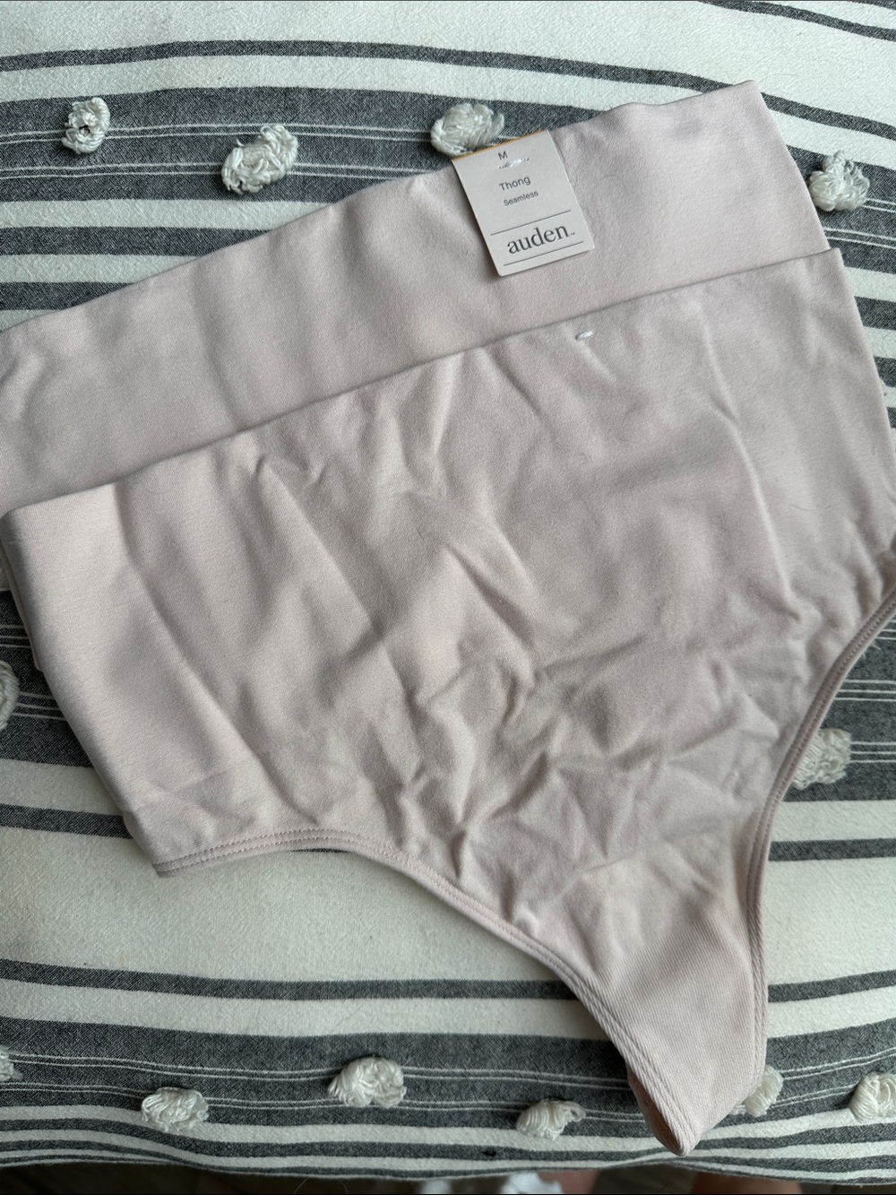 Auden Seamless High-Waist Thong - Light Mauve -2pack
